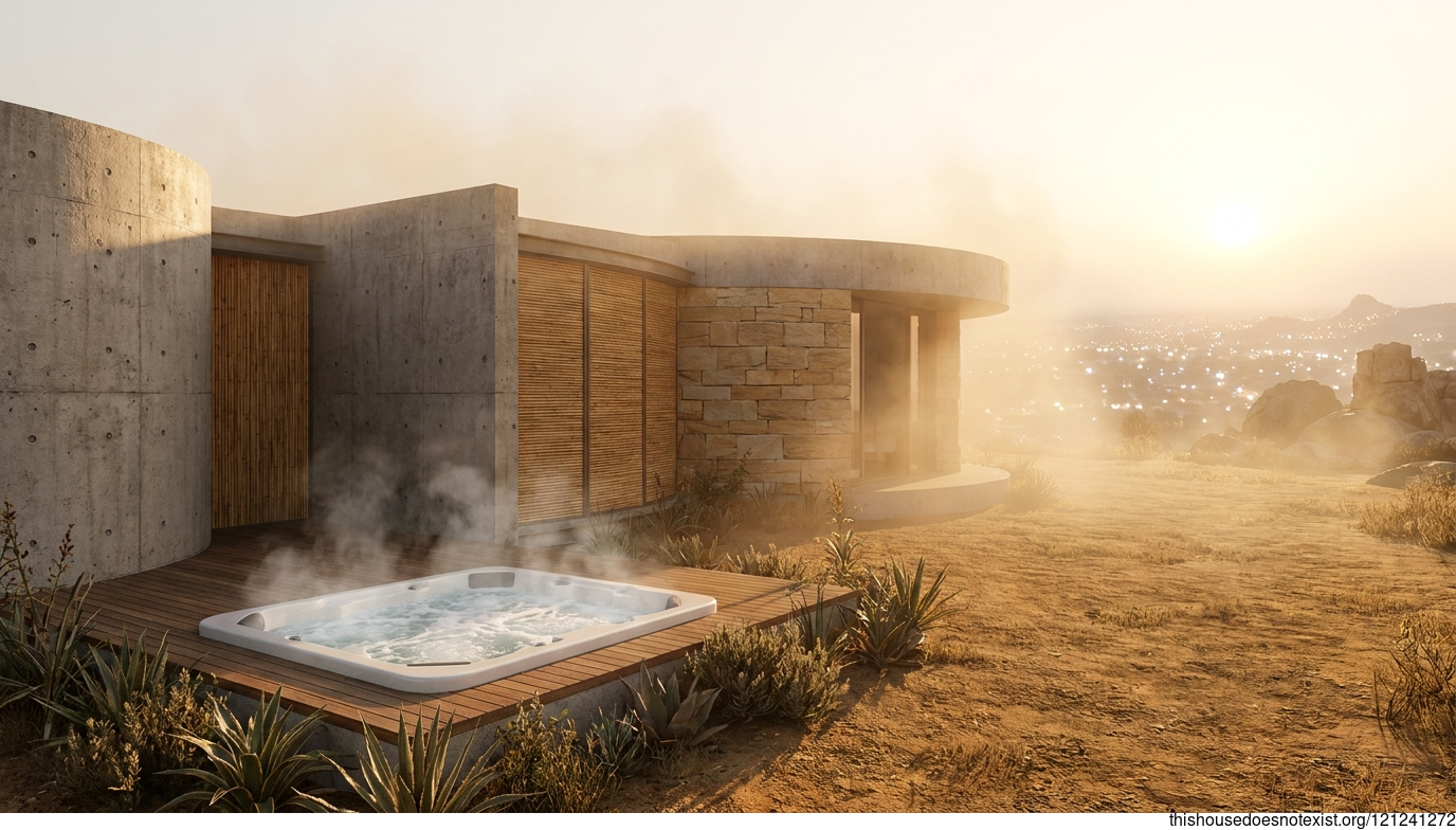 Circular Concrete Sunset Retreat, Kaduna