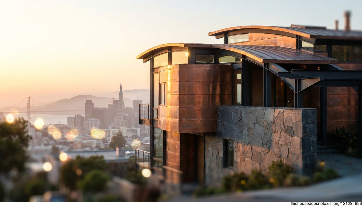 Circular Copper Sunset Residence