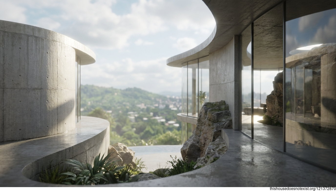 Monrovia Futuristic Concrete Curve