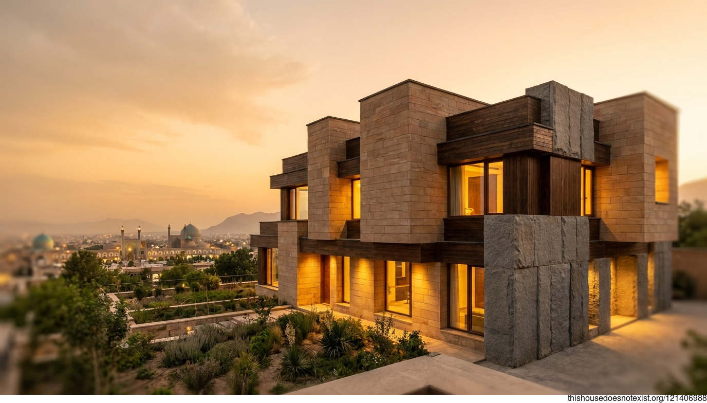 Sandstone Brutalist Sunset House