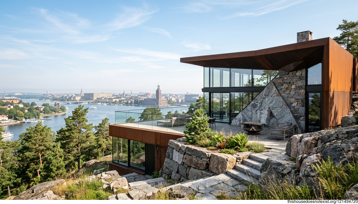 Mediterranean Minimalism in Stockholm Granite