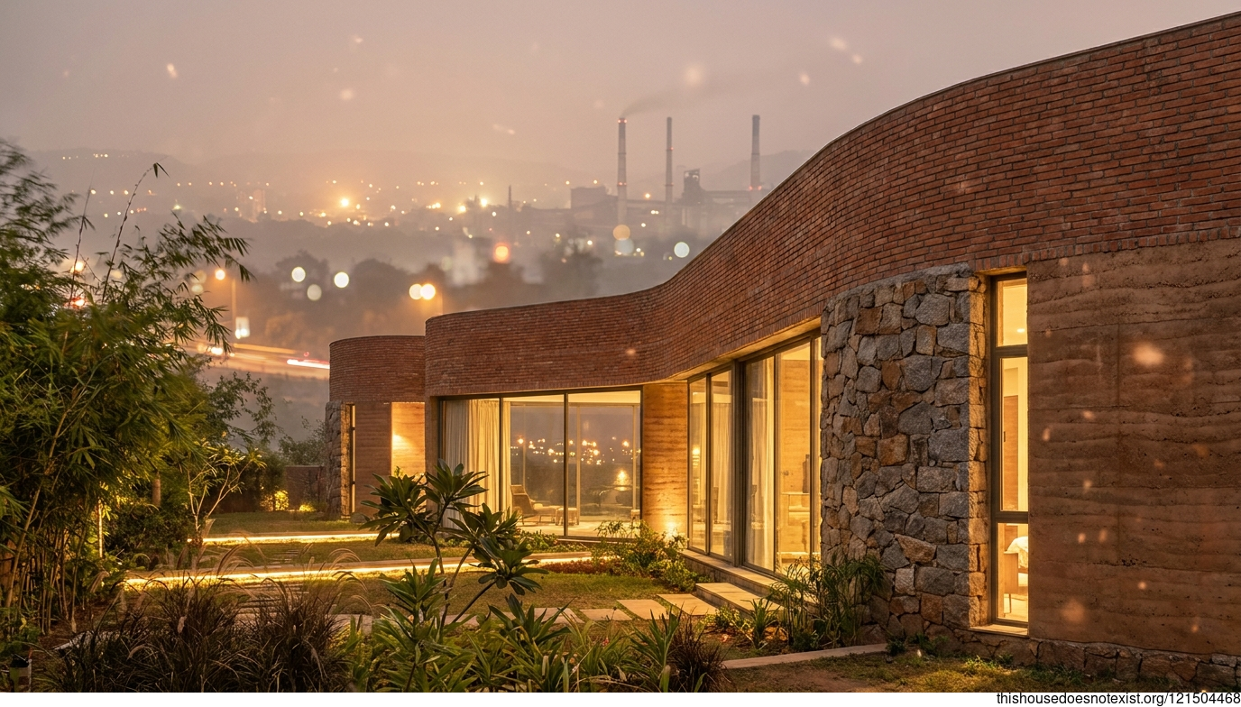 Curved Terracotta Nightscape