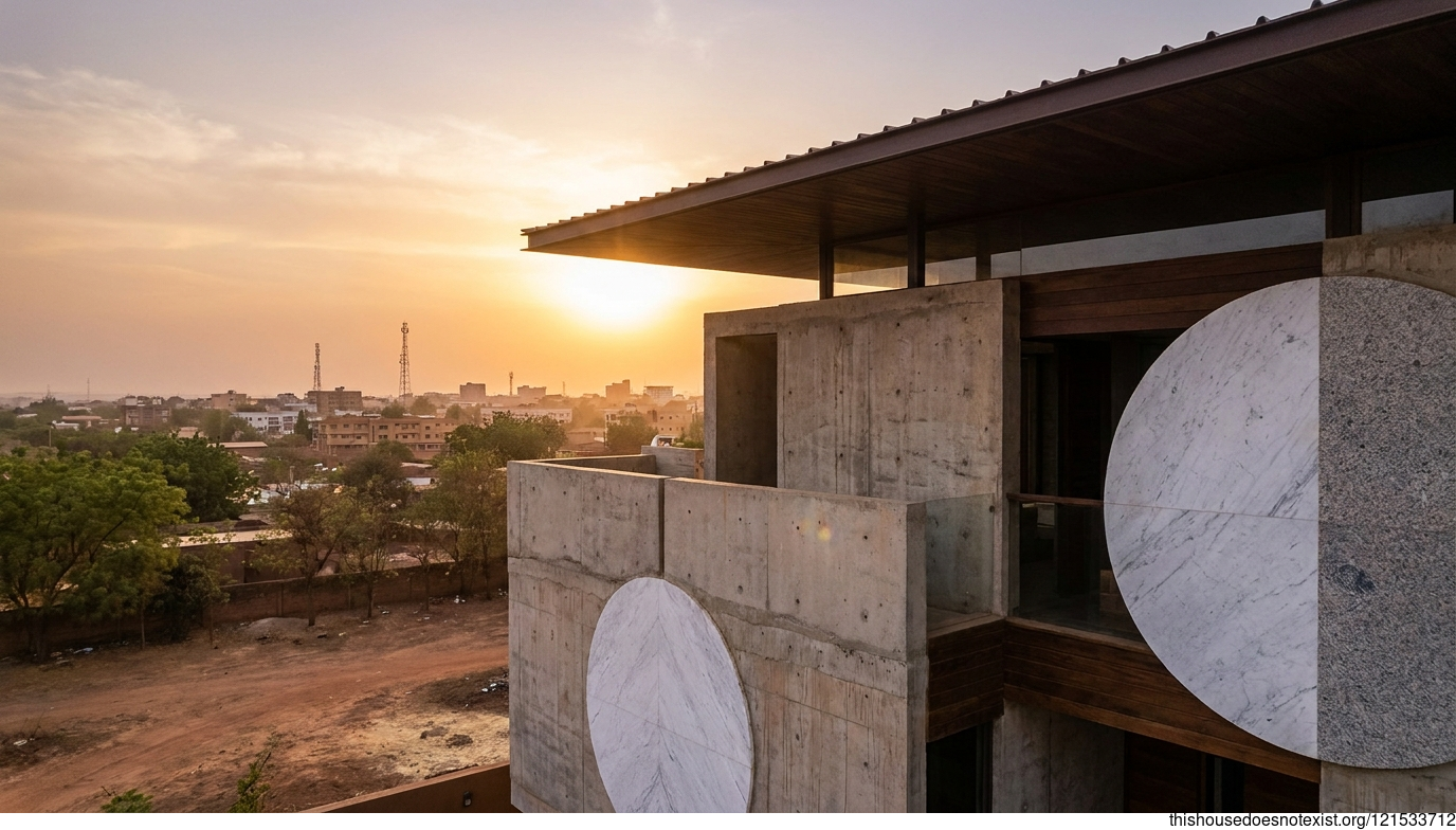 Circular White Marble Modernism