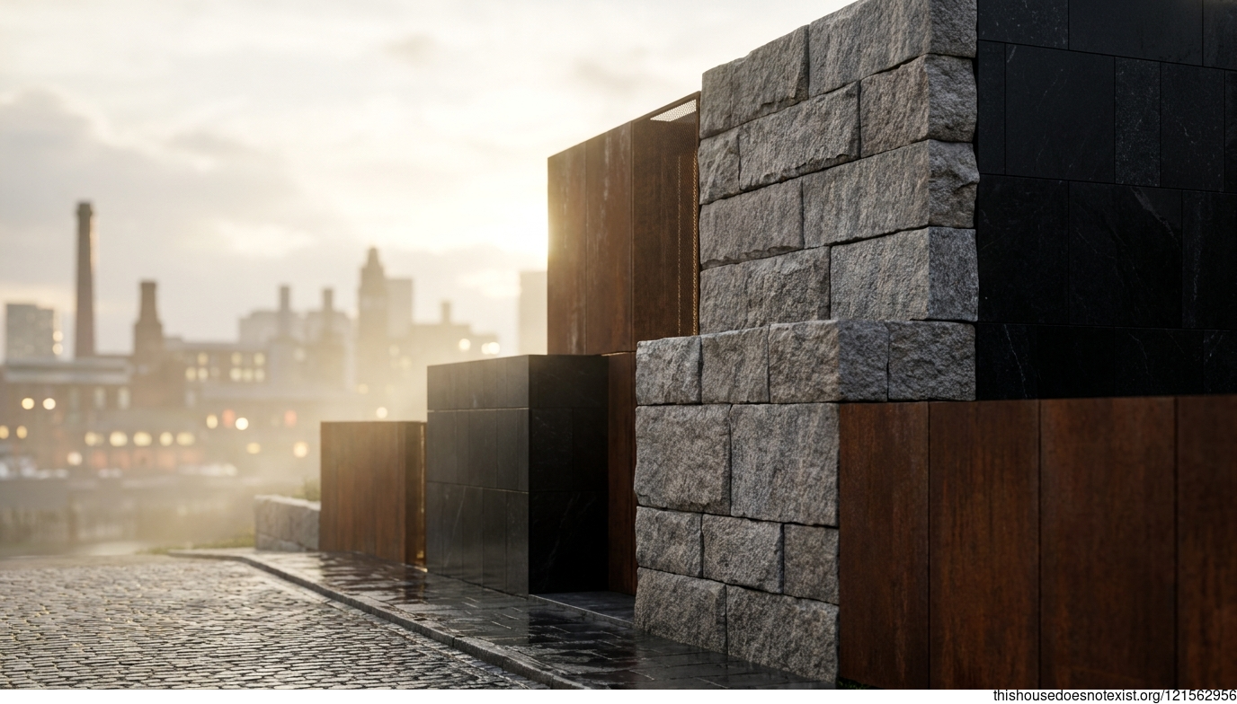 Minimalist Industrial Granite House, Manchester Sunrise