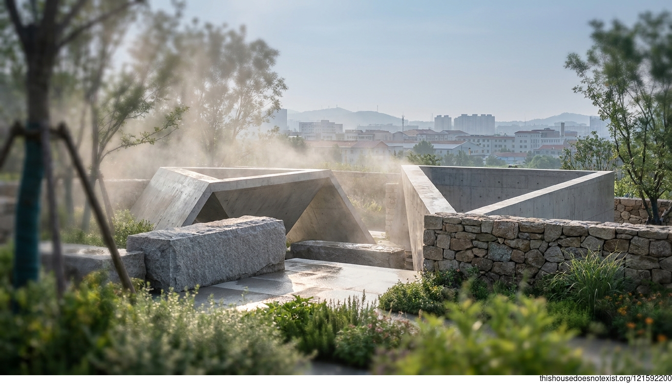 Modern Triangular Garden, Zibo, China