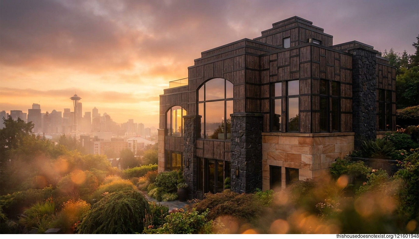 Bamboo Stone Sunset Maximalist Seattle Home