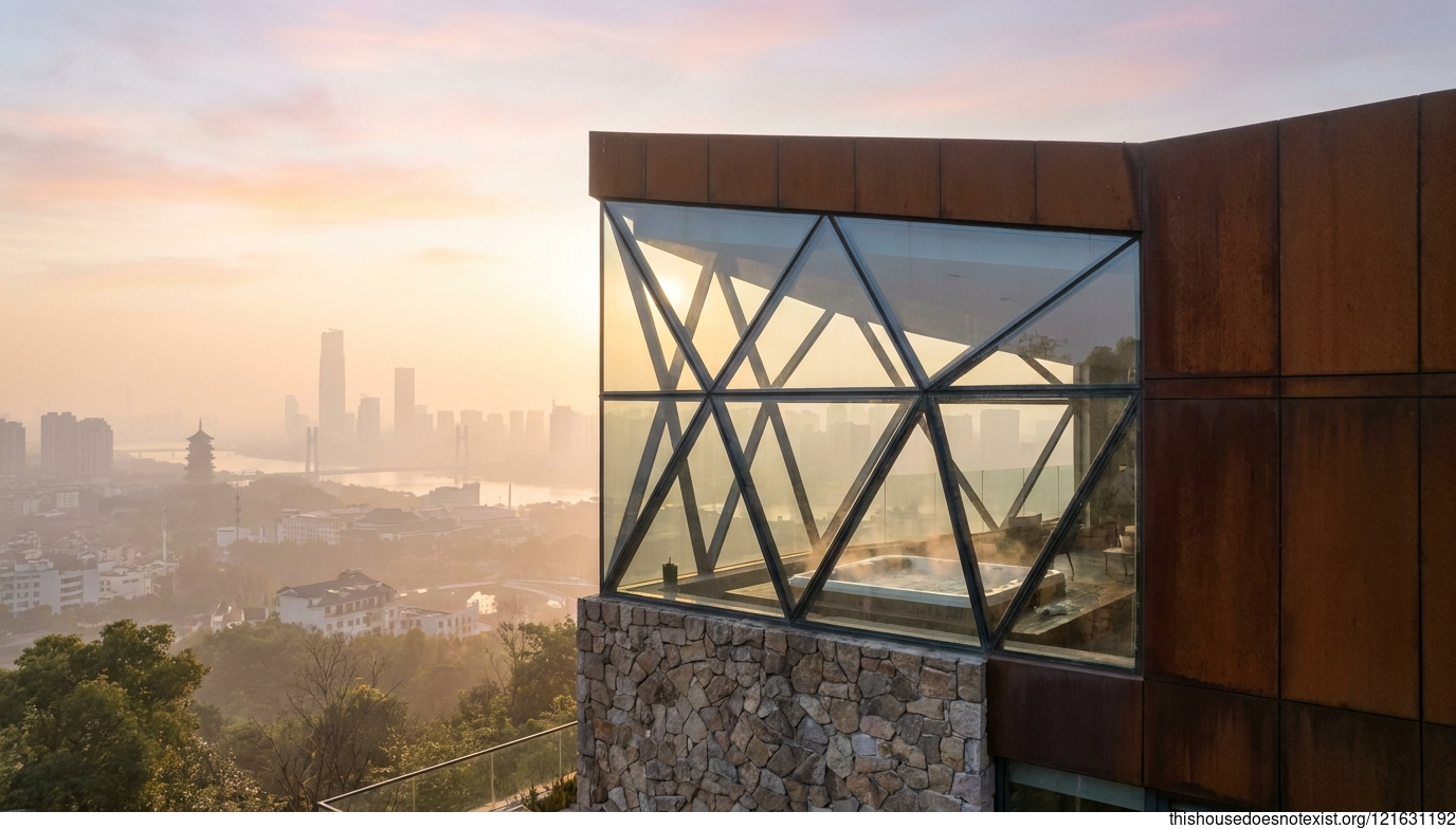 Wuxi Triangular Corten Sunrise House