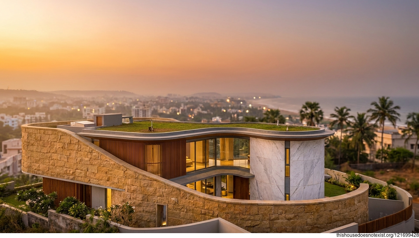 Curved Granite Sunset Haven