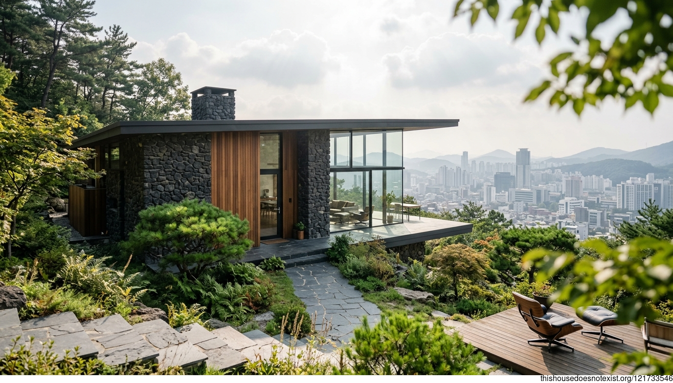Circular Black Stone Modernism