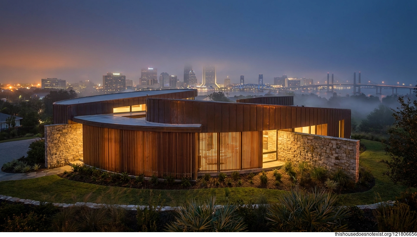 Minimalist Futuristic Night Residence, Jacksonville
