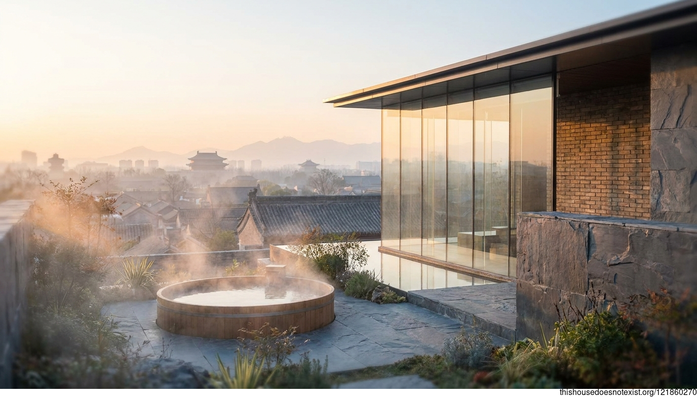 Polished Glass Garden at Sunrise