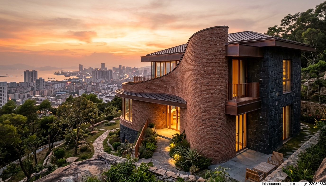 Curved Brick & Copper