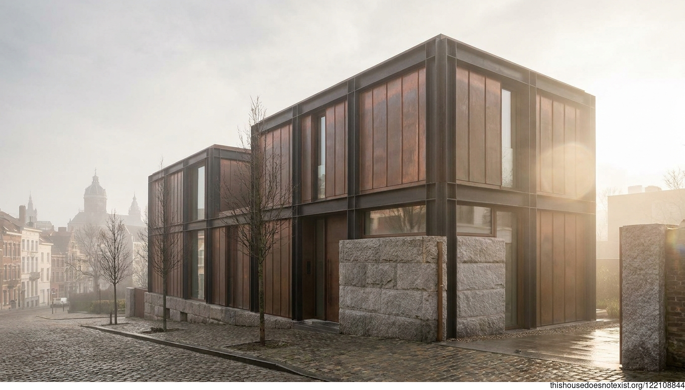 Modern Brussels Steel-Copper House