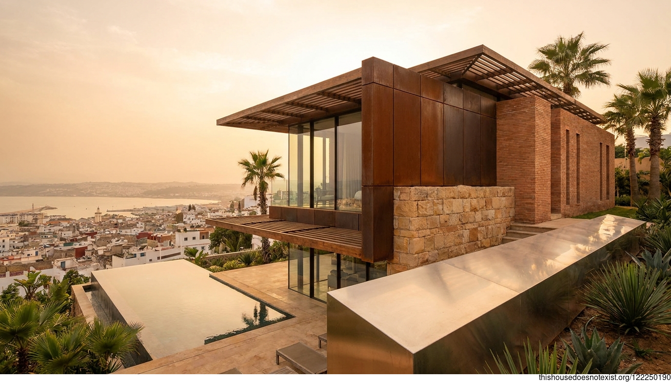 Corten, Stone, Sunset House