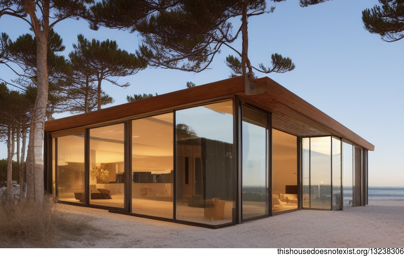 A Modern, Sustainable Home in Portugal That Incorporates Exposed Wood, Glass, and Stone