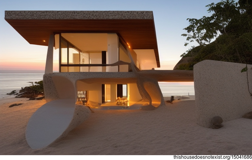 A Modern Beach House in Rio de Janeiro, Brazil, with a Sunset View