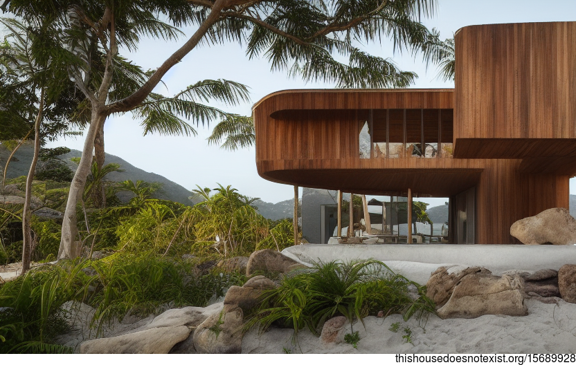 A modern architecture home in Rio de Janeiro, Brazil that is designed to take in the stunning sunset views over the beach