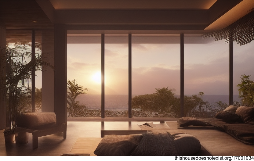 Interior design ideas for your modern architecture home with a sunset view in Bali