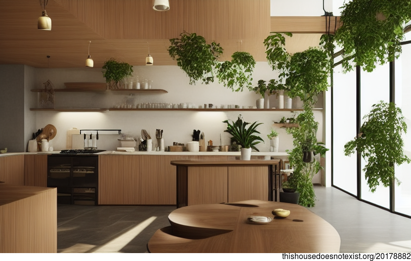 Modern Architecture Home Interior Design with Plants