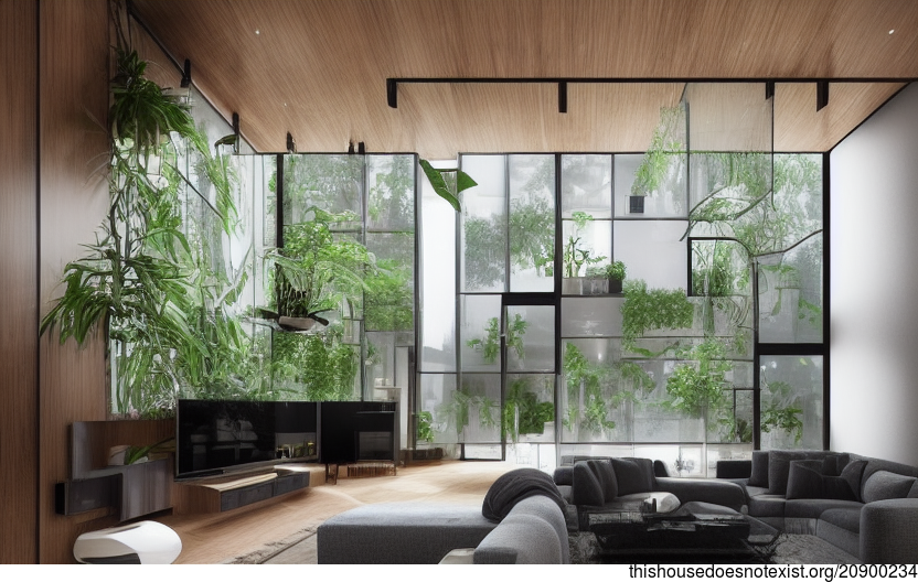 A Modern, Sustainable, and Eco-Friendly Living Room Design from Pinterest