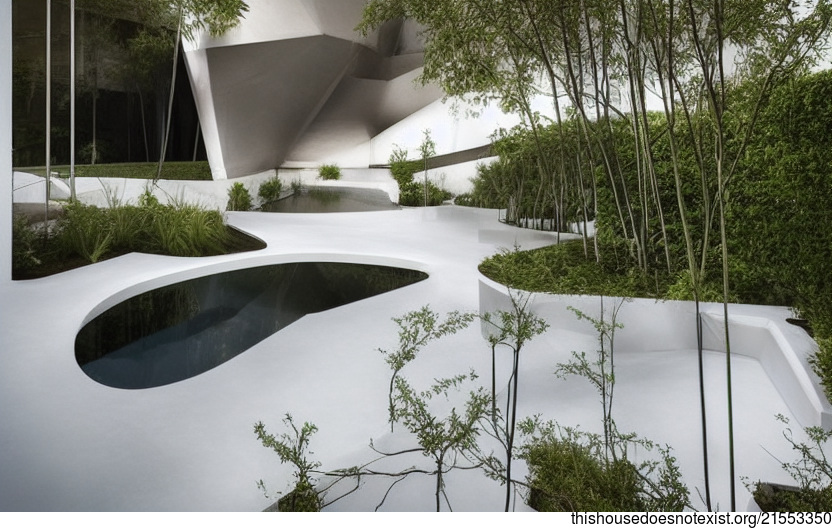A Modern and Minimalist Garden in Moscow, Russia