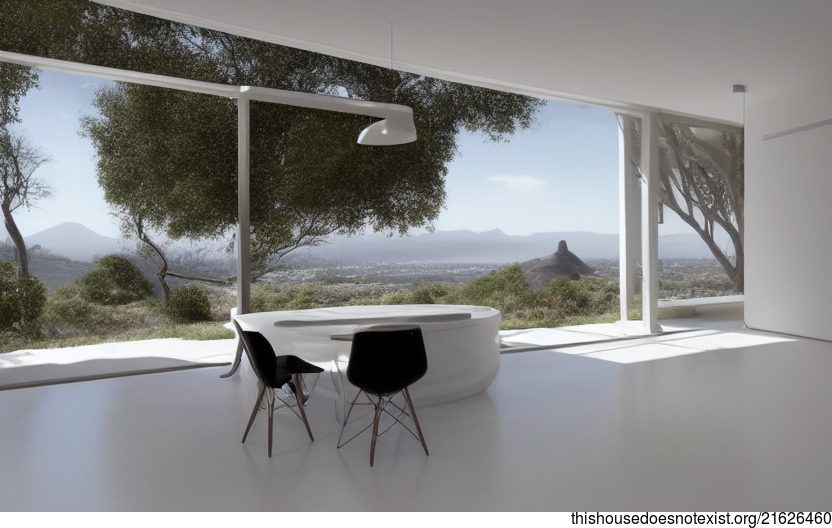 A Minimalist Interior with a View of Johannesburg, South Africa