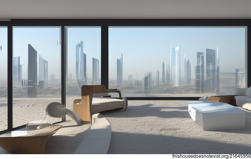 Designing a Modern Living Room with a Beach View in Riyadh, Saudi Arabia