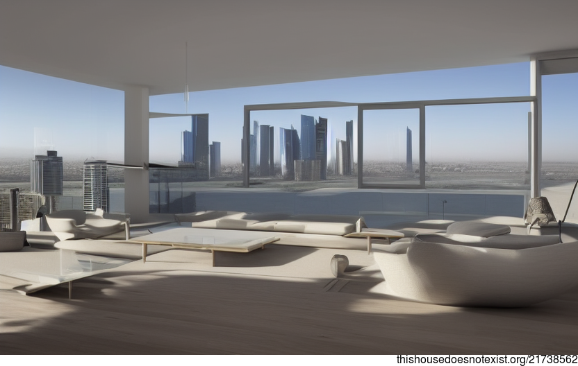 A Modern, Minimalist Interior with a Breathtaking View