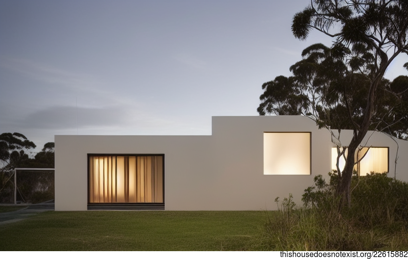 Eco-friendly, minimalist house with a view of the beach in Melbourne, Australia
