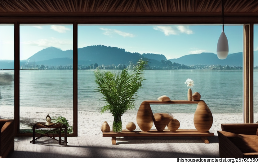A Traditional Beach Living Room in Zurich, Switzerland
