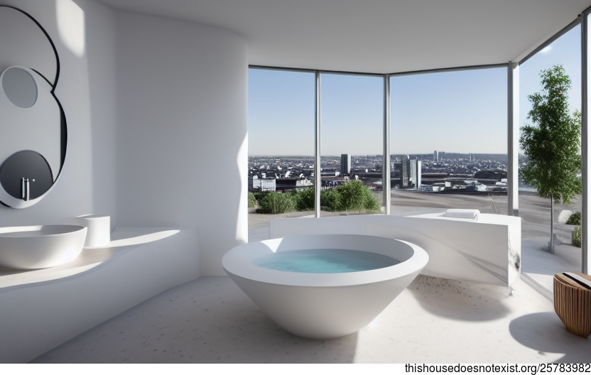 A Modern Beach House in Frankfurt, Germany With a Minimalist Bathroom and Stunning Views