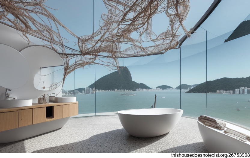 A Modern Interior Design with a View of Hong Kong