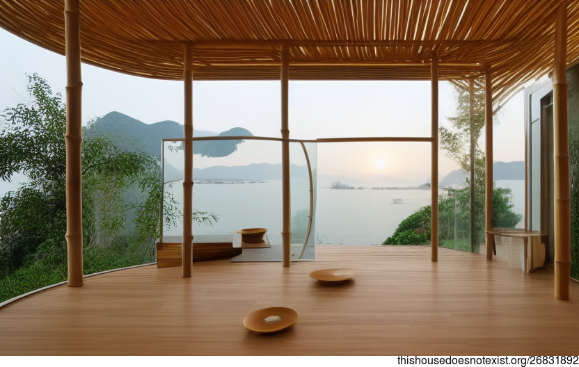 A Relaxing, Eco-Friendly Home with a Sunset View