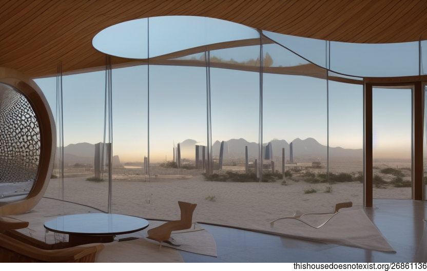 A modern, eco-friendly house in Riyadh, Saudi Arabia with an amazing view of the sunset from the beach