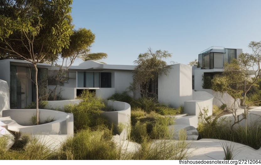A beautifully designed modern architecture home with an amazing view of the beach at sunset