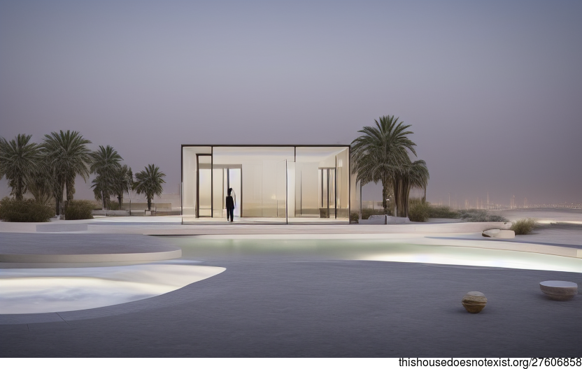 Riyadh's Modern Minimalist House With Exposed Glass and Stone