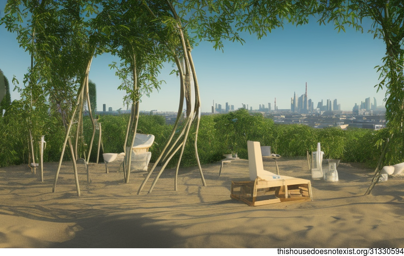 A modern architecture home with a view of the beach in Frankfurt, Germany