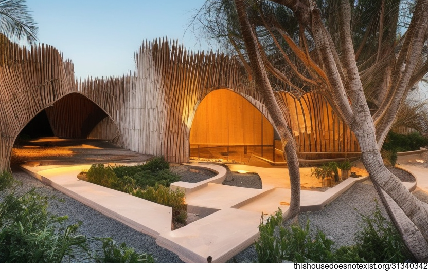 A Sustainable, Eco-Friendly Oasis with a Sunset View