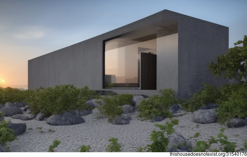 Eco-friendly minimalist house with view of the Manila sunset