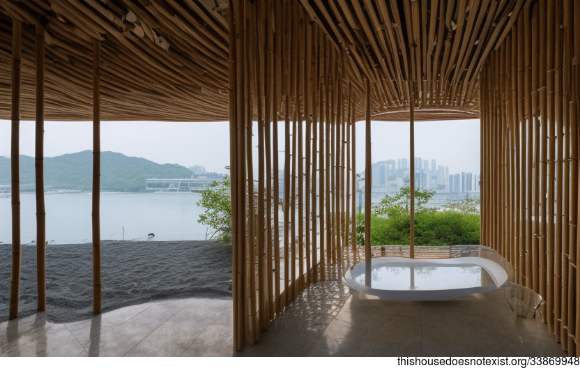 A Look at the Exterior of a Modern Beach House in Seoul, South Korea