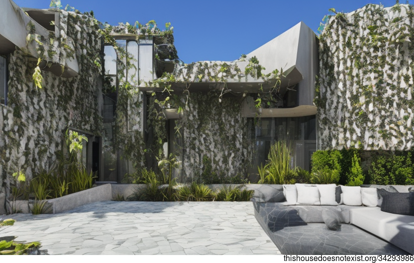 Maximalist House With Exposed Bejuca Vines and Stone Exterior in Los Angeles, United States