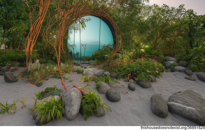Hong Kong's Exposed Circular Glass Garden With Hanging Plants and Steaming Hot Jacuzzi