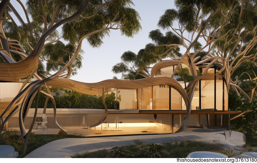 Eco-Friendly Modern House With Exposed Curved Bamboo and Bejuca Vines in Melbourne, Australia
