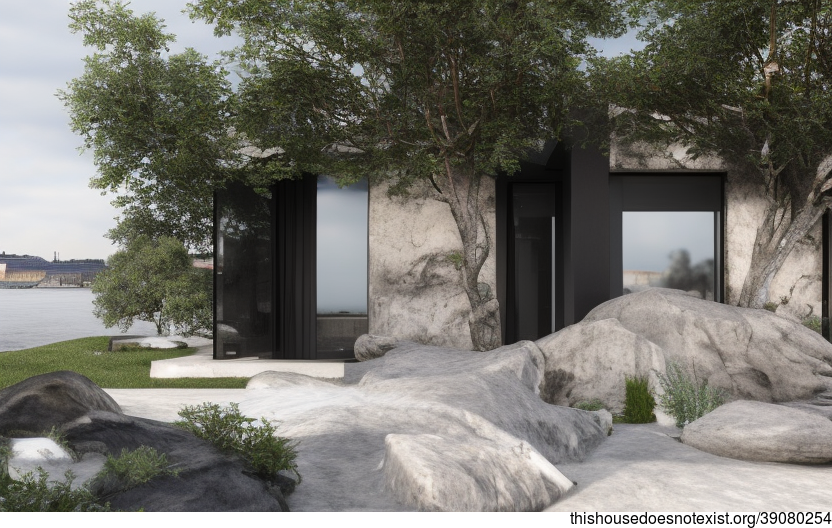 A Modern Beach House in Stockholm, Sweden with a View of the Steamy Hot Spring