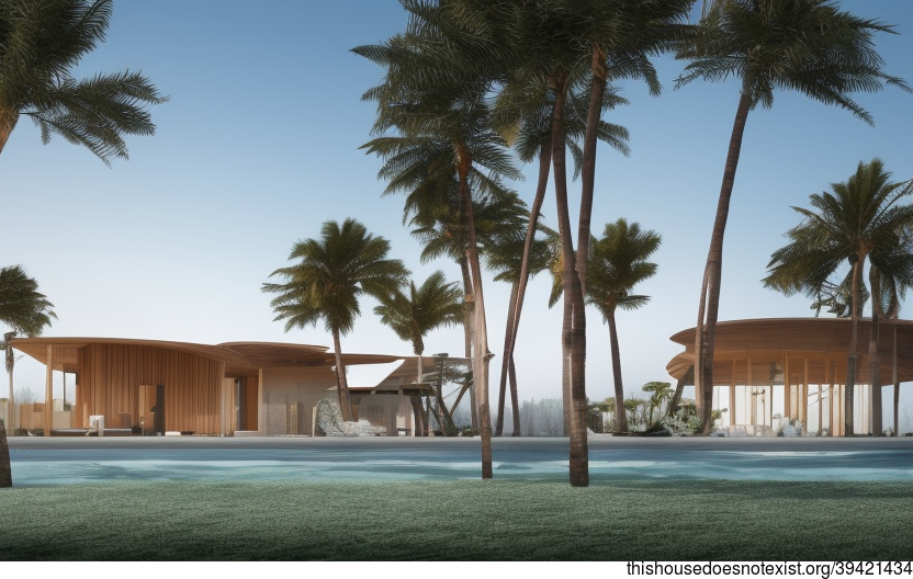 Eco-friendly modern house with stunning views of the Dubai shoreline