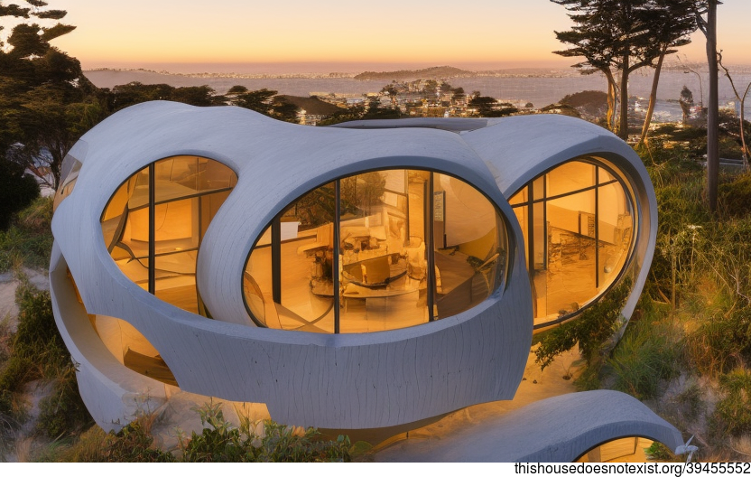Eco-friendly house with view of San Francisco and the Golden Gate Bridge