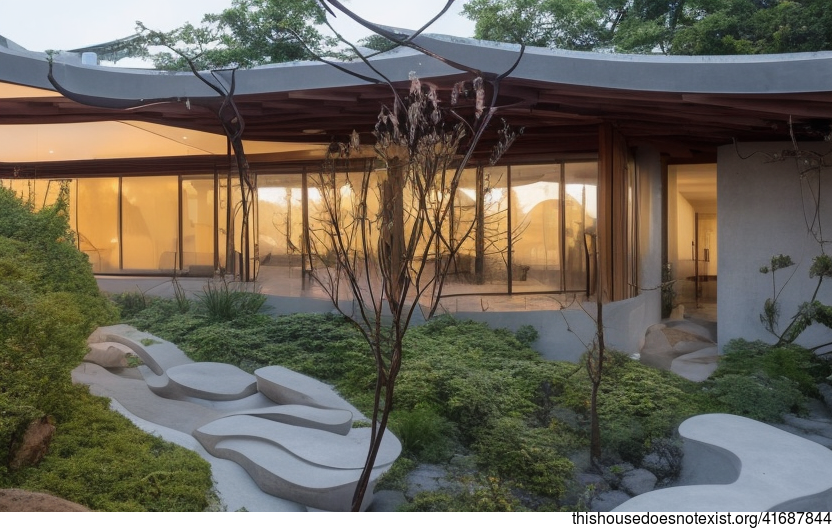 A Modern, Curved Wood and Glass Oasis in Seoul, South Korea