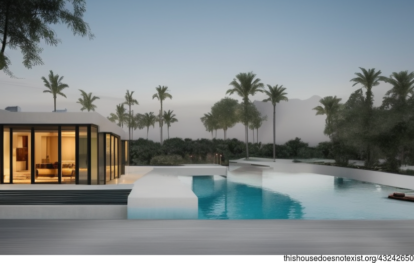 Riyadh, Saudi Arabia- A modern architecture home designed with the exterior of the beach in mind