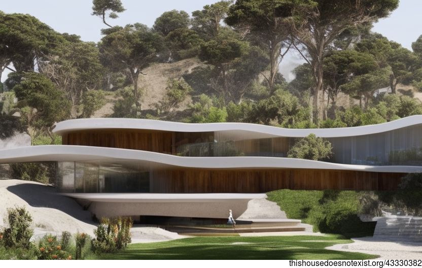 A modern architecture home designed for the beach with an 11am view of Lisbon, Portugal