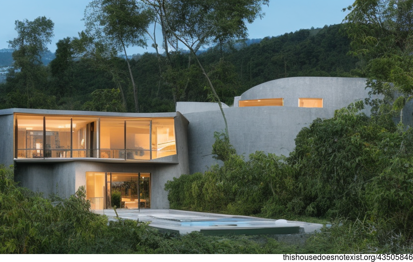 A Modern, Eco-Friendly Home With Exposed Circular Bejuca Meandering Vines